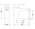 Смеситель для умывальника Genebre K8 средний (60134284566) 46462